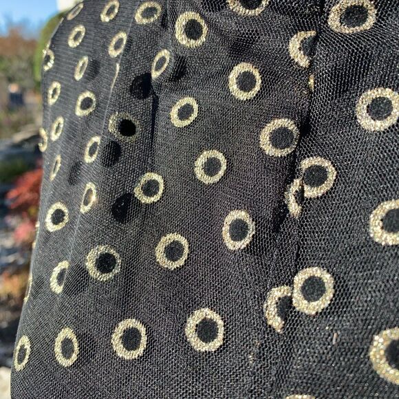 Black‎ Gold Long  Sheer Tunic Top - Picture 8 of 14